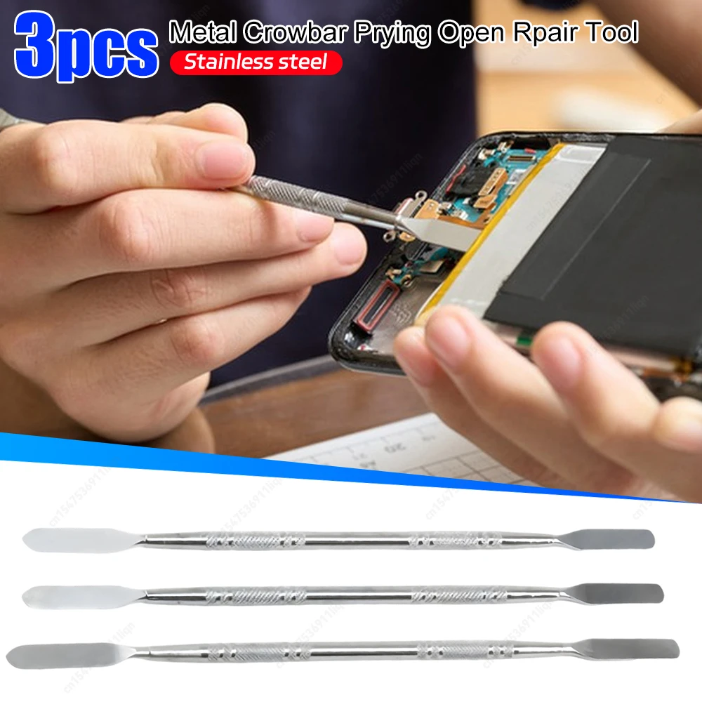 Mini Metal Crowbar Prying Opening Repair Tool Anti-Slip Double-Headed Home Appliance Disassemble Tool for Mobile Phone Computer