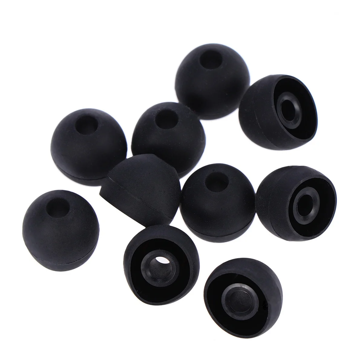 

10Pcs 13Mm in-Ear Earbuds Silicone Earpads Replacement Earphone Tips Sound Isolating Comfortable Secure Fit Reusable Black