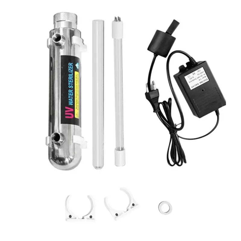 aa19-16w-stainlesssteel-uv-water-sterilizer-ultraviolet-tube-lamp-direct-drinking-disinfection-aquarium-fishtank-purifier-eu