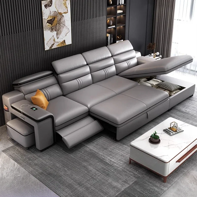 

Итальянские диваны из натуральной кожи, кровать с откидной спинкой, складной роскошный дизайнерский диван для отдыха, напольная мебель Divani Soggiorno, домашняя мебель