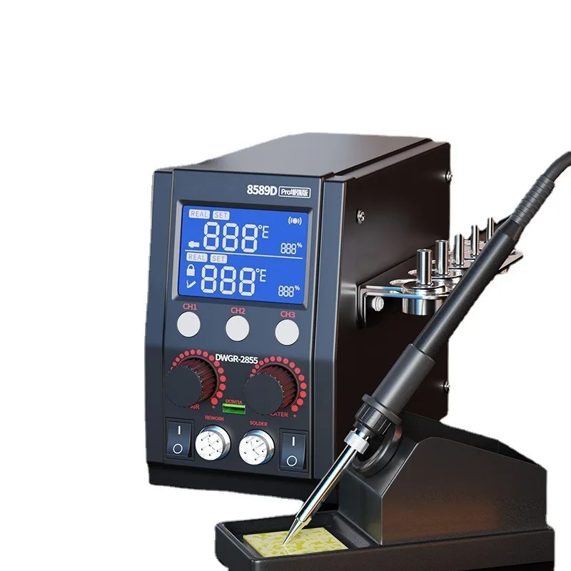 Three-in-one hot air gun dismantling and welding table