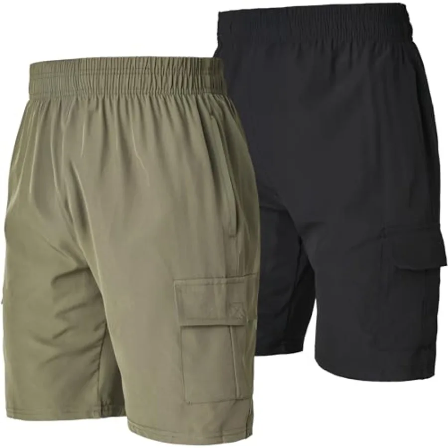 

Ultra Performance Men's Nylon Cargo Short's 2 Pack Mens Golf and Hiking Stretch Shorts with Pockets Quick Dry Short for Men