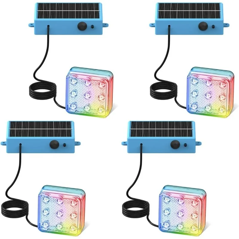 

Солнечные фонари для бассейна, 10-цветный светодиодный погружной подводный светильник с таймером, датчиком света для подземного надземного использования