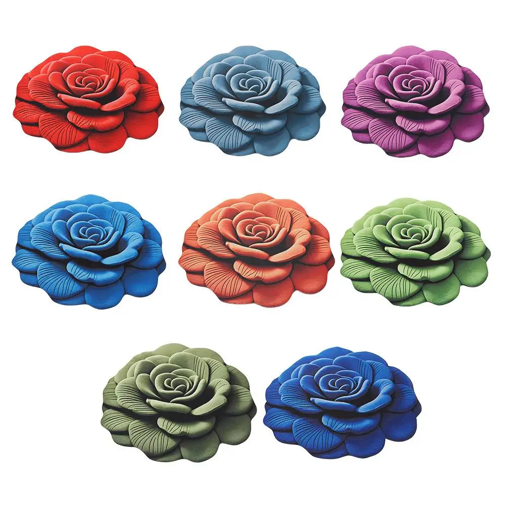 Special-shaped Flower Carpet Non-slip Absorbent Bathroom Floor Mat Soft 60x60cm/100x100cm Peony Floor Mat