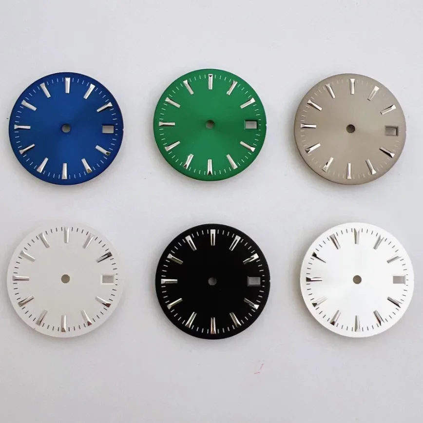 

Watch Accessories 29mm/28.5mm Sunburst Dial Studded No Luminous No Logo Dial + Hands for NH35/8215/2836 Movement