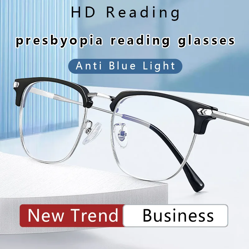 

Blue Light Blocking Reading Glasses for Men, Presbyopia Eyeglasses Diopters:0.5+0.75+1+1.25+1.5+1.75+2+2.25+2.5+2.75+3+3.5+4.0