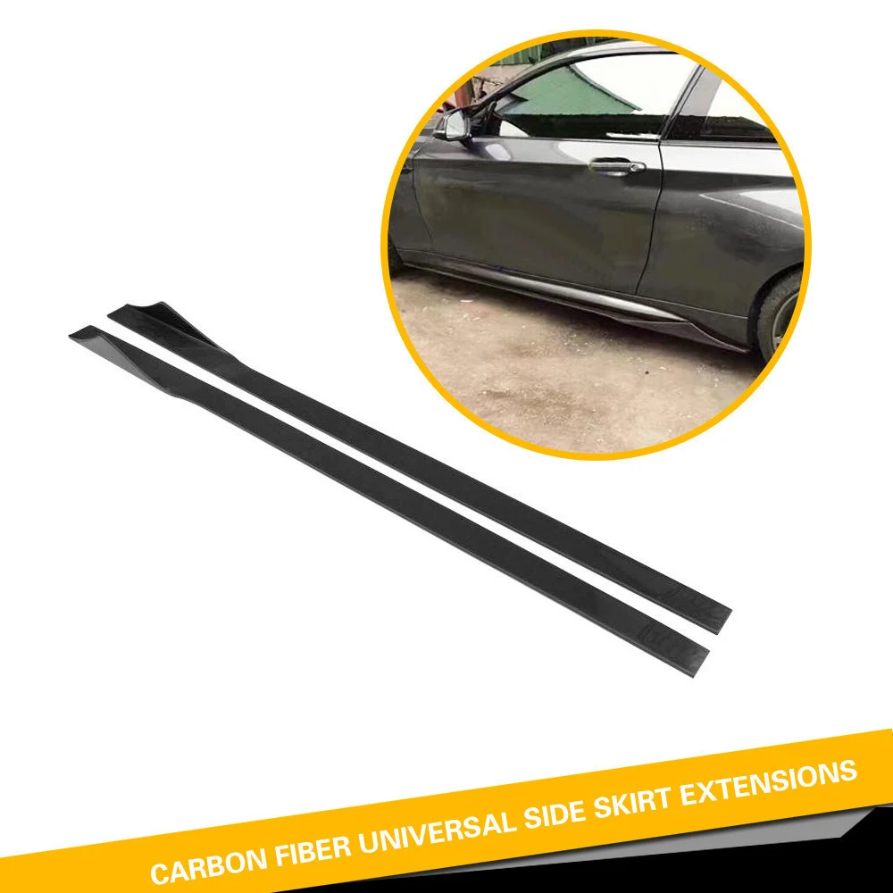 Bumper Lip Universal Side Skirts for BMW G30 F22 Touareg Subaru Impreza Mercedes W176 W212 W222 Carbon Fiber Car Body Kit Apron