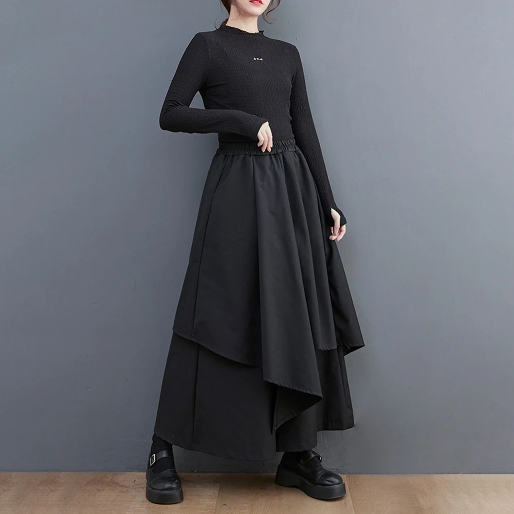 

XS-5XL Summer New Men's Irregular Skirt Pants Unisex American Retro Fashion Trend High Street Loose Casual Niche Men's Bottoms