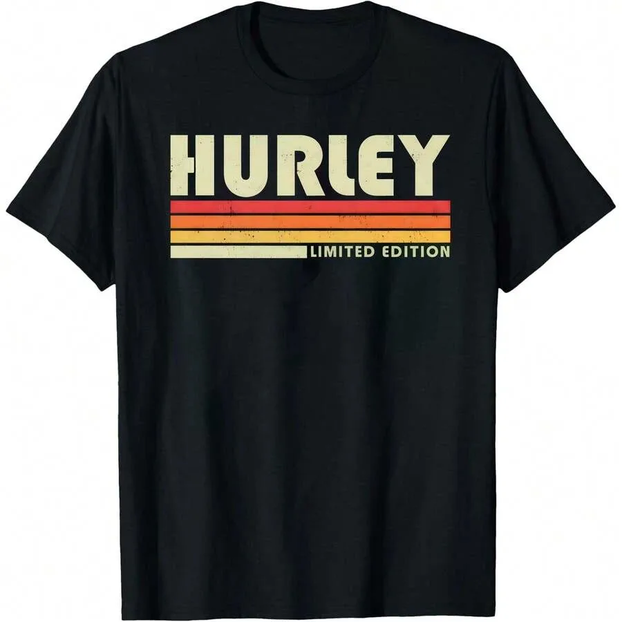Retro Hurley Home State Cool 70s 80s Style Sunset Men's Crew Neck Short Sleeve T-Shirt Summer Surf
