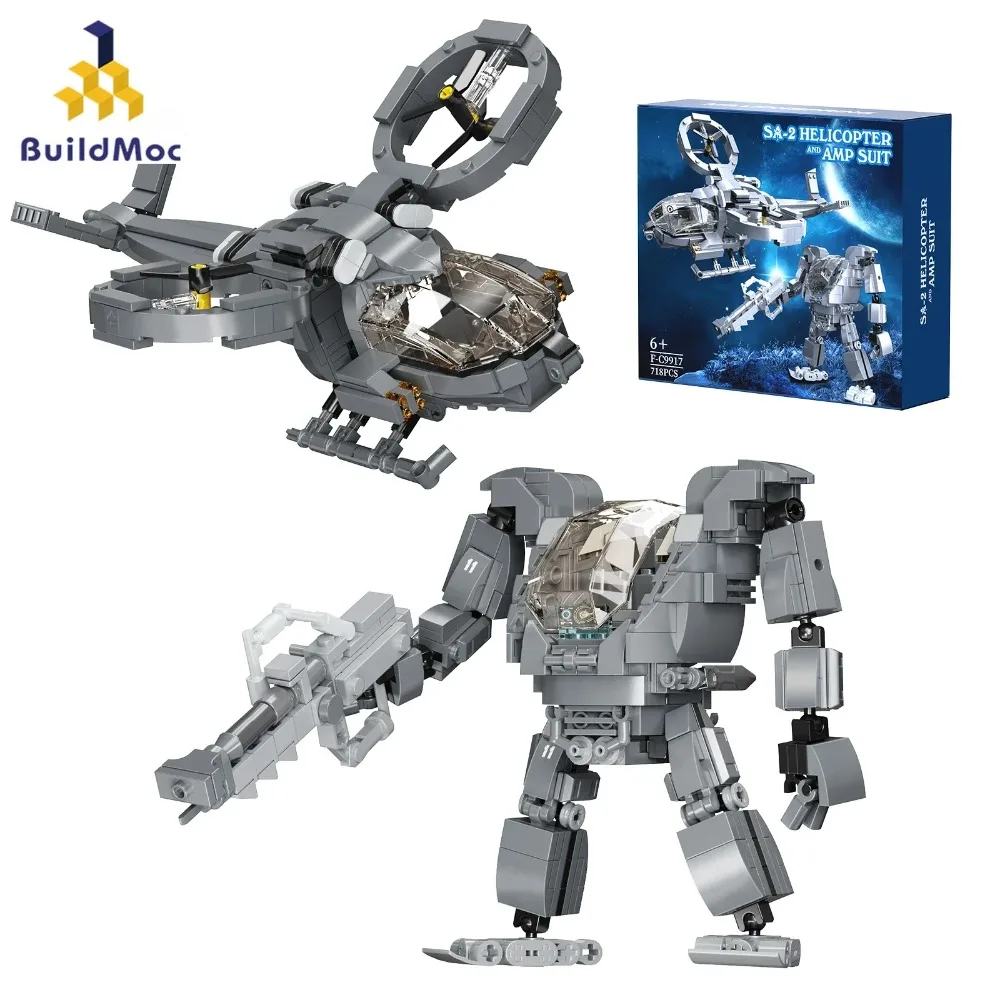 Avatar Robot AMP Suit Quaritch Model Kit Building Blocks RDA Helicopter Collection Mech Bricks Toys for Adult Kids Gift