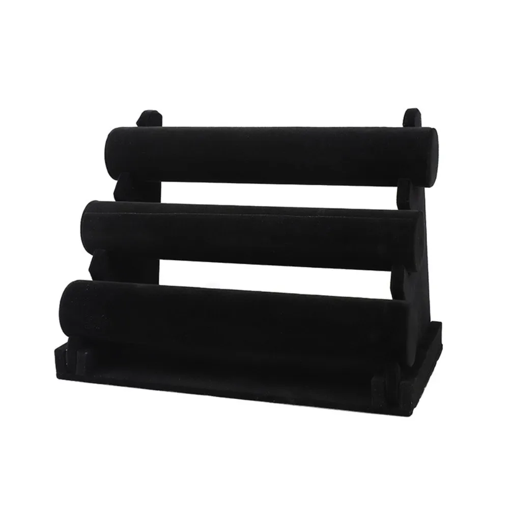 

3Layer Velvet Jewelry Holder Retro Multifunctional Bangle Display Stand Space Saving Large Capacity Jewelry Organizer Boutique