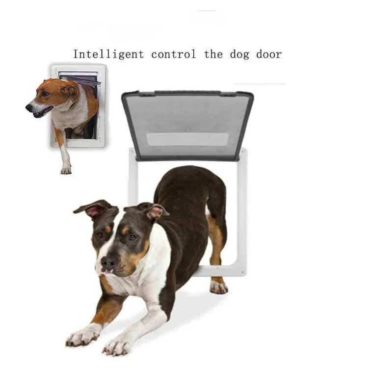 Pet Door Free Entry Dog Hole Cat Door Fenced Access Bidirectional Plastic Door Security Lock Sliding Pet Accessories