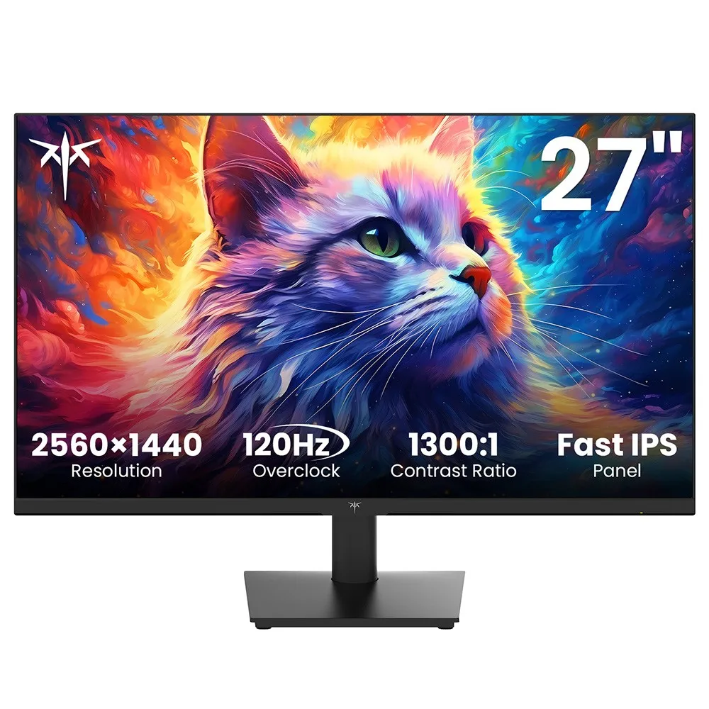 HETELT! KTC H27T27 Kantoormonitor 27" 2560×1440 100Hz Overdrive tot 120Hz 2K QHD Resolutie IPS Paneel HDR10 Laag Blauw Licht Flikkervrij