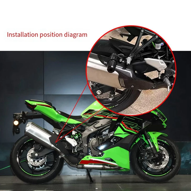 Motorcycle Exhaust Pipe Heat Shield Cover Protective For KAWASAKI Ninja ZX-4R ZX-4RR ZX4R ZX4RR 2023 2024