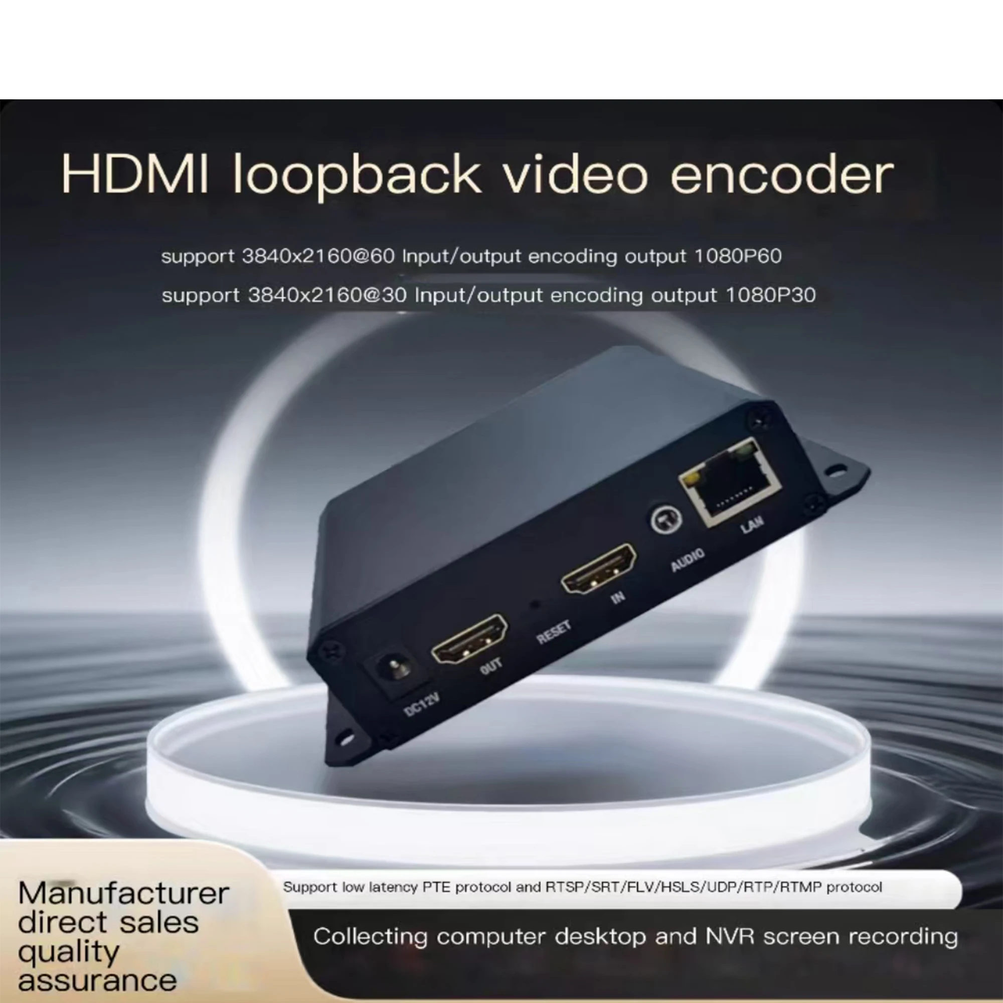 HD Loop Out Video Encoder HEVC H.265 H.264 Webcast Push Streaming ONVIF Opname HDMI naar IP Encoder IPTV CATV Apparatuur