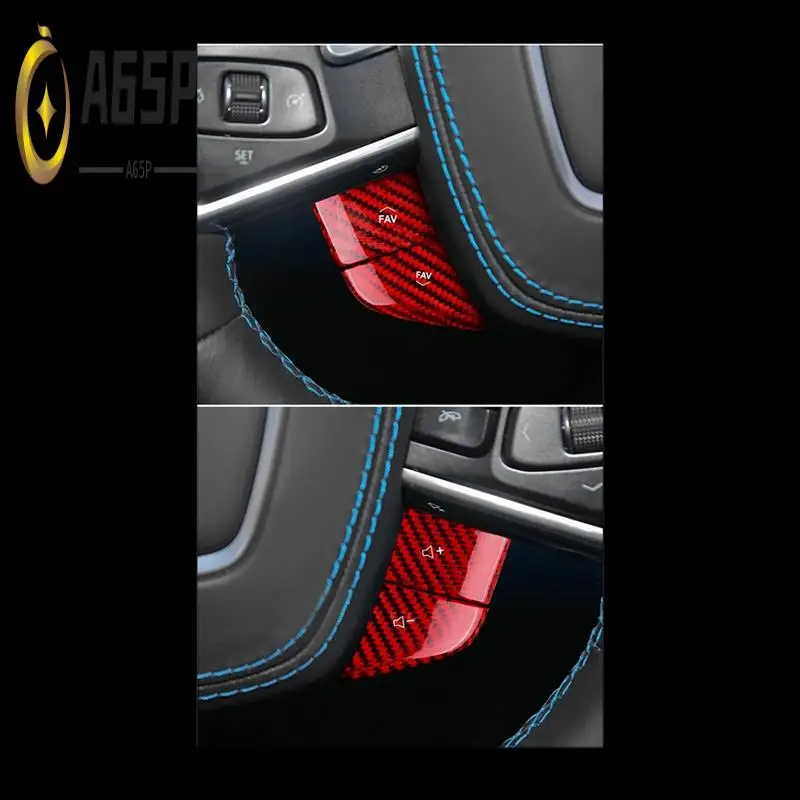 

A65P-For Corvette C8 2020-2022 Car Steering Wheel Panel Cover Real Hard Carbon Fiber Sticker Interior Trim