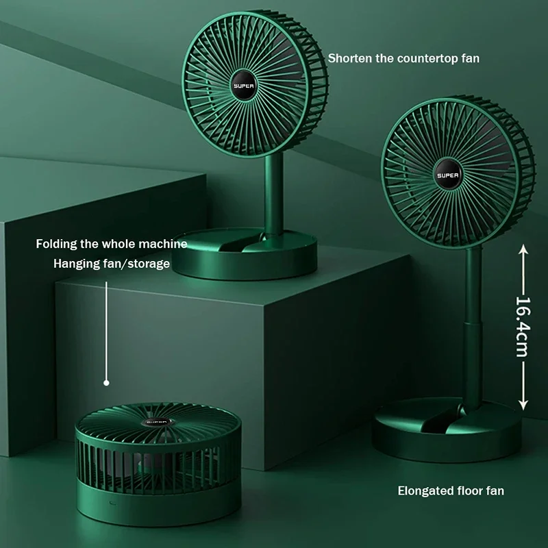 Mini Adjustable Mini Fan Kipas Small Cooling Handy Desk Home Office Table Battery USB Rechargeable Portable New Kipas