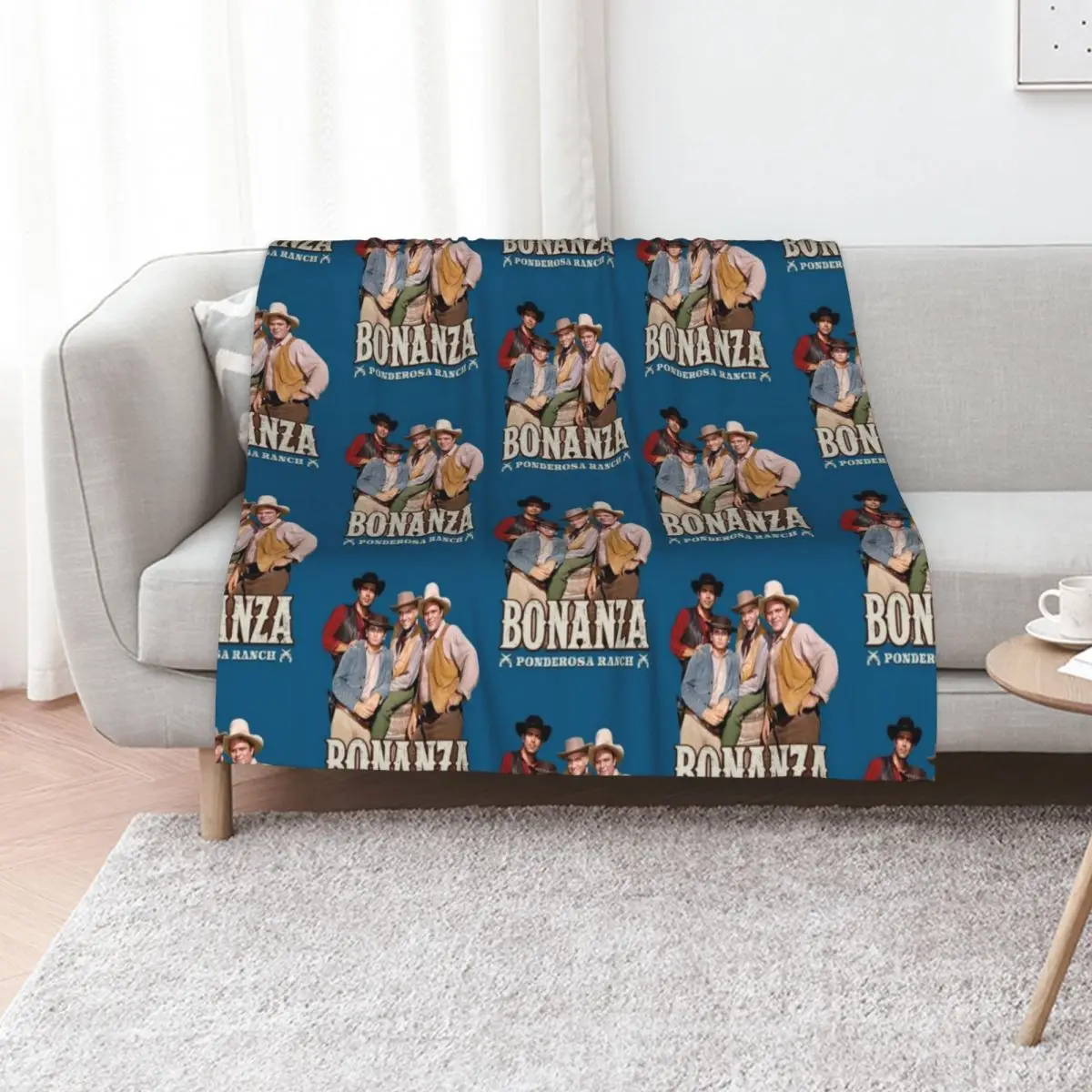 BONANZA / PONDEROSA RANCH Throw Blanket bed plaid christmas decoration Plush christmas gifts Retros Blankets