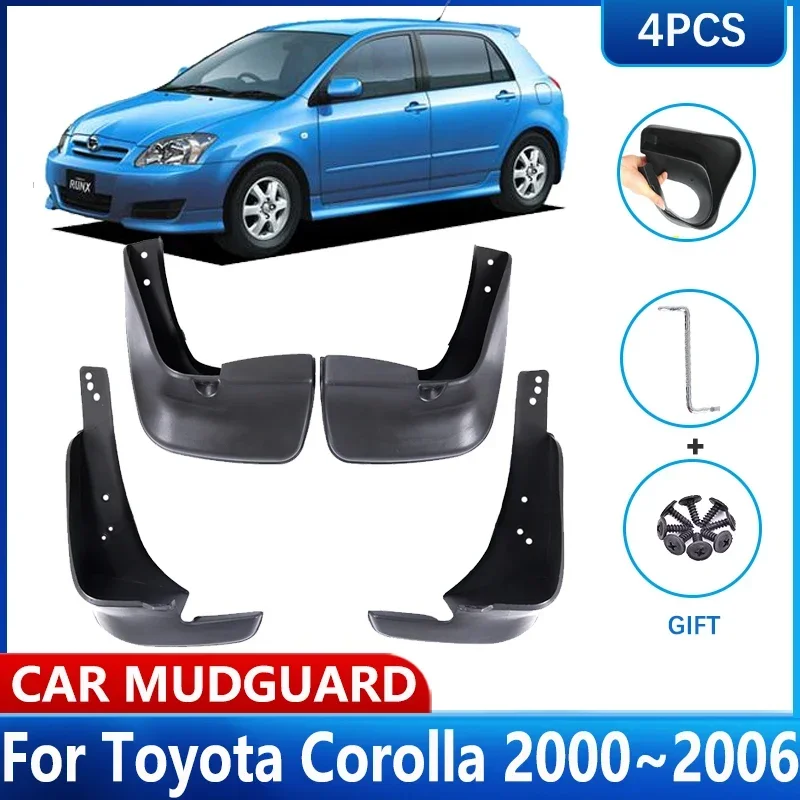 

Car Mudguards For Toyota Corolla E120 Accessories E130 2000~2006 MudFlaps Front Rear Wheel Fender Stying Mud Guards Splash Flaps