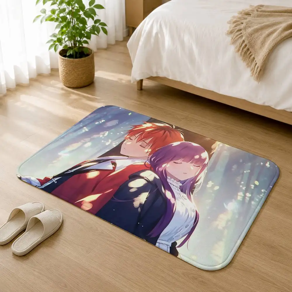 Anime Fern and Stark Short Plush Rug Carpet mat Machine Washable Soft Comfortable Anti‑Slip Floor Mat Home Decor