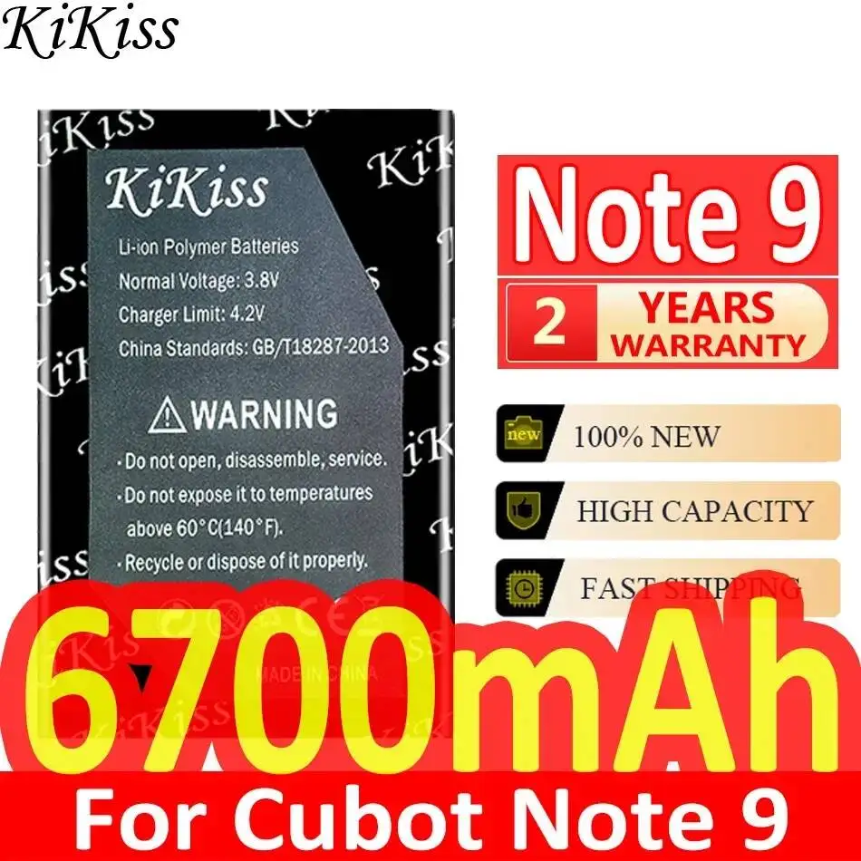 Mobile Phone Battery 6700mah High-Efficiency For Cubot Note9 Note 9 9 C11