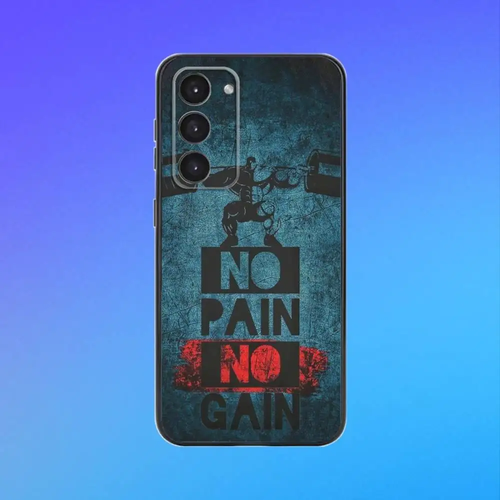 Etui na telefon Bodybuilding Gym Fitness do Samsung Galaxy A73, A72, A71, A70, A53, A52, A51, inne, miękkie, czarne etui