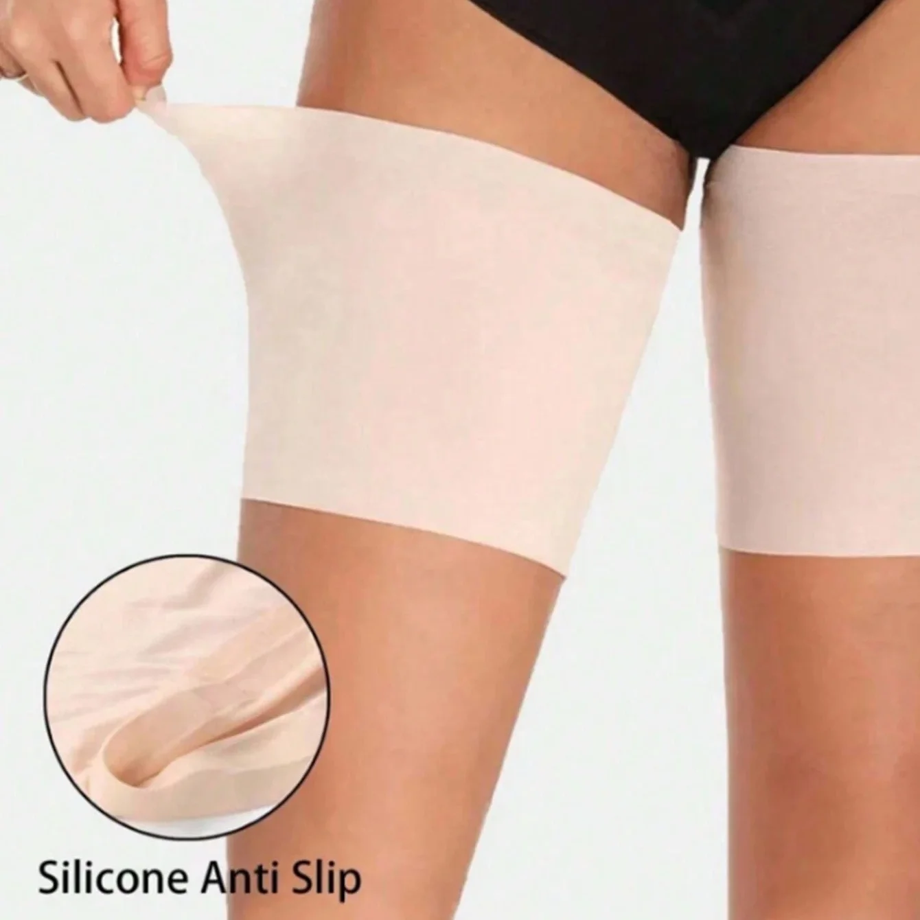 2pcs Anti-friction Thigh Covers Women Compression Non-Slip Thigh Bands Fabric Elastic Leg Straps for Running Outdoor Sports