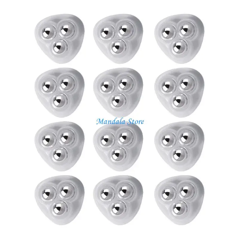 U2JC 12pcs Portable Sturdy Castors 13mm Swivels Designs Wheel Accessory for Easy Movement Of Furniture And Appliances