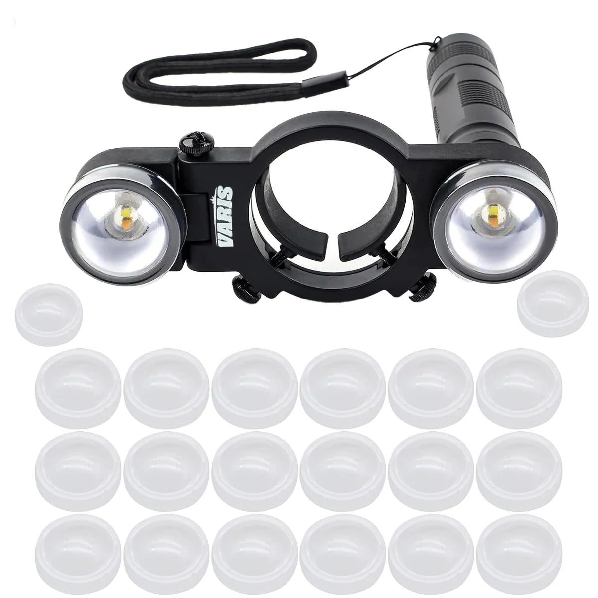 Paint Spray Gun Light with Charger & 20-Pack Lens Covers | 2 Light Modes (White/Warm) & 3 Brightness Levels | LED Ultra Lighting