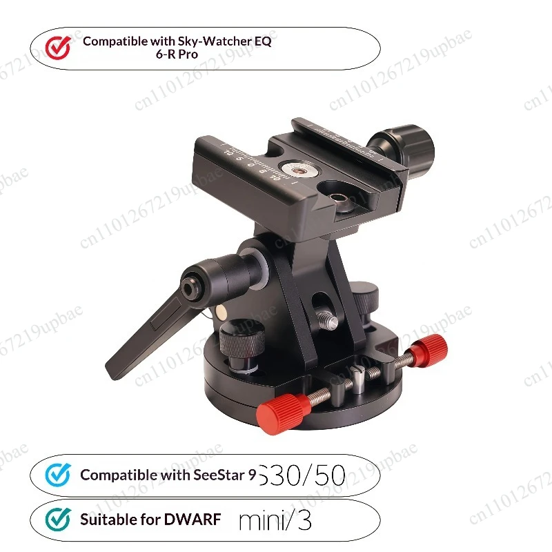 S50 All‑Metal Equatorial Mount Bracket 60° Adjustable High‑Precision Latitude Fine‑Tuning Bracket with 3/8