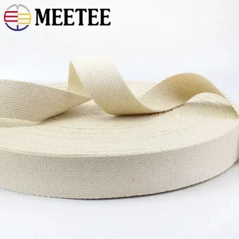 

10/30/42M 10-50mm Polyester Cotton Webbing Tape for Bag Straps Garment Belts DIY Sewing Accessories Canvas Ribbon Bias Binding