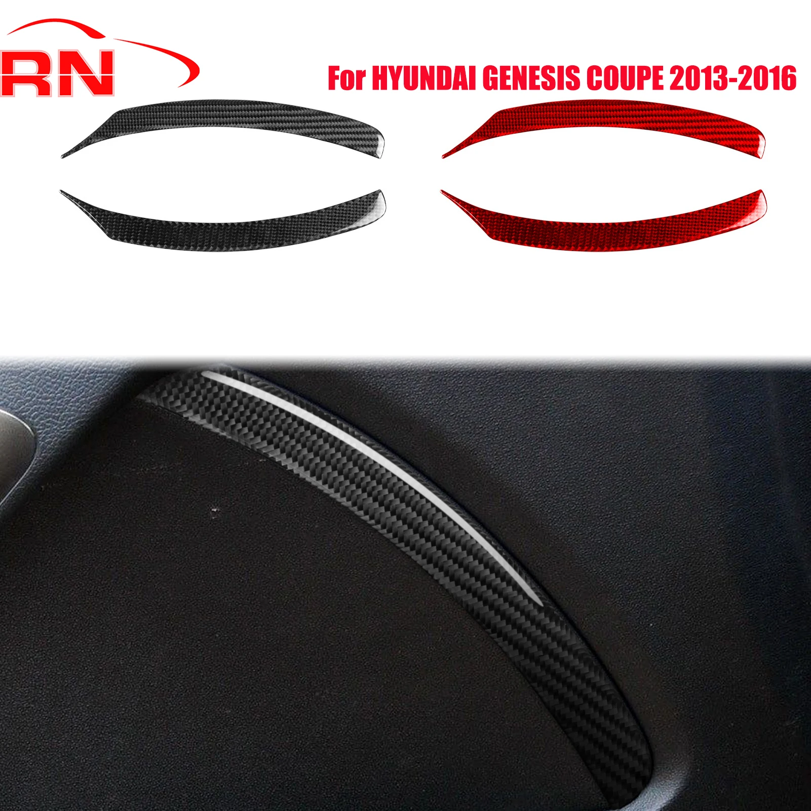 

For Hyundai Genesis Coupe 2013-2016 Modified Carbon Fiber Car Door Panels Interior Accessories Decorative stickers