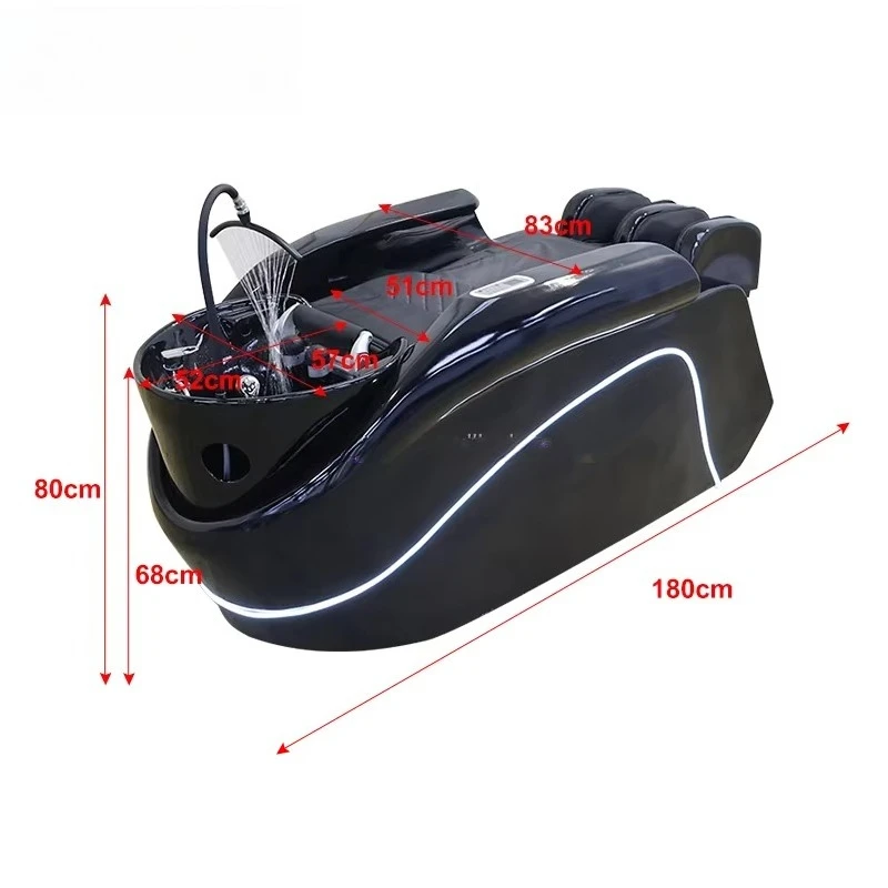 Mobili per parrucchieri, poltrona per lavare, testa per massaggio elettrico, letto per shampoo spa