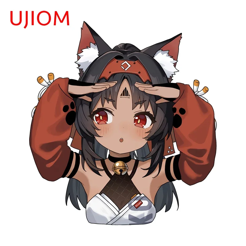 UJIOM Peeking Zenless Zone Zero Nekomiya Matauna Wall Sticker Cats Ear Girl Eye Catching Picture Decal Room Decor Accessories