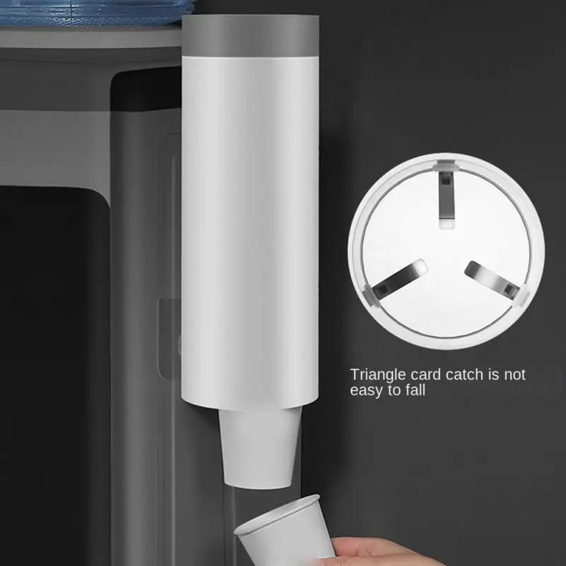 Disposable Paper Cups Dispenser Wall Mounted Dust-proof Plastic Cup Holder Cup Storage Rack Cup Container Paper Cup Storage Rack