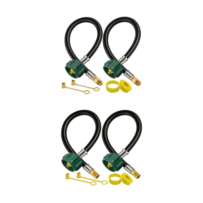 

Y9UC Heavy Duty Brass Trailers Motorhome Propane Hose For Safe And Secure 2 Pack