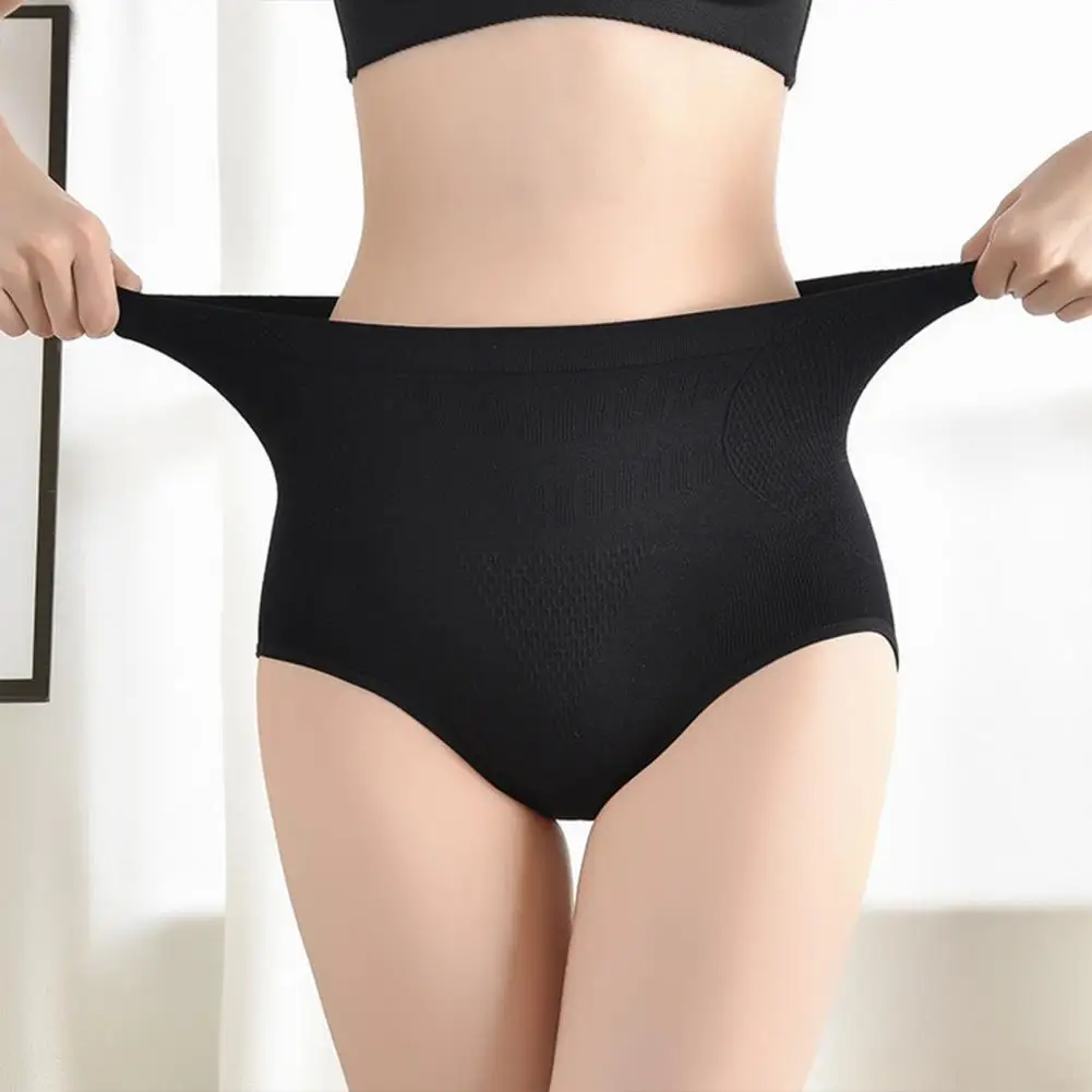 Comfortable Great Butt-lifted Anti-septic Lady Briefs High Waist Cozy For Everyday Wear Women Accessories Seamless Solid Color