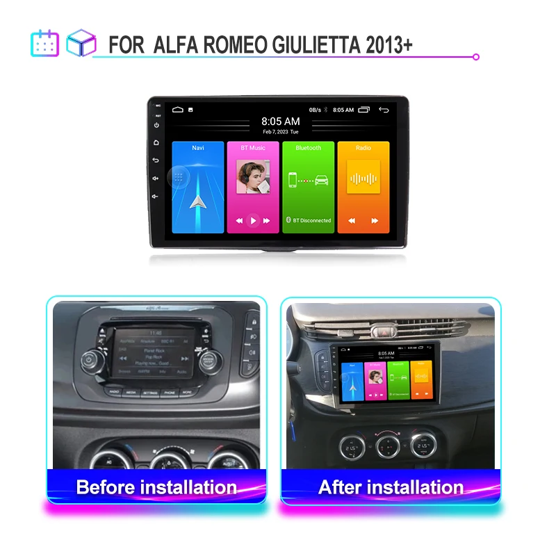 Android 11.0 Car Radio for Alfa Romeo Giulietta 2013+ Multimedia Video Player 2 Din Navigation GPS Carplay DVD Head Unit Stereo