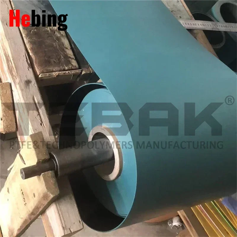 Thickness 0.8mm 1mm 1.2mm 1.5mm 2mm Length 1M Blue Color PTFE  CNC Machine Tool Rails Soft Tape Paste Plastic Belt