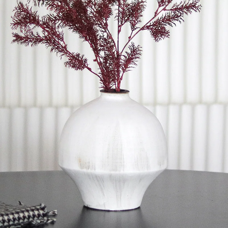 Wabi-sabi style old vintage vase ornaments American European style home model room living room sales office decorations flower v