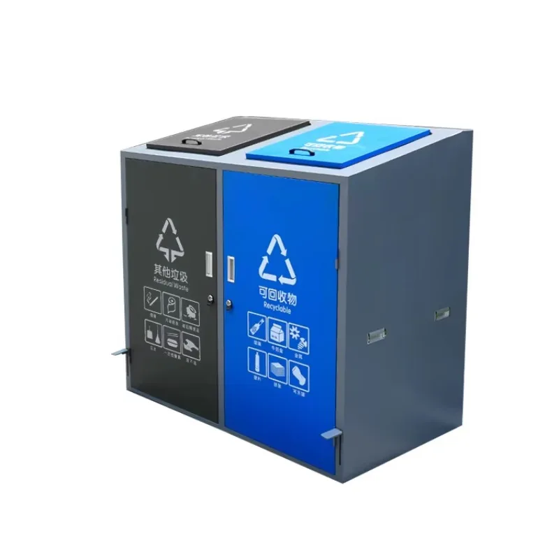 Large-capacity Foot Garbage Drop-off Point Dumpster 240L Community School Scenic Spot with Lid Outdoor Classified Garbage Cans