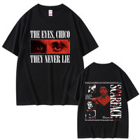 Classic Gangsters Movie Scarface T-shirt Tony Montana Al Pacino Eyes Graphic T Shirt Men Women Hip Hop Vintage Oversized Tshirt