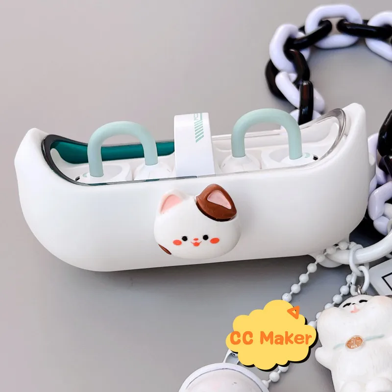 For MoonDrop PILL Case Suitable for MoonDrop PILL Silicone Soft Case Cute Cat Bracelet Keychain Charm Protective Cover - view 2