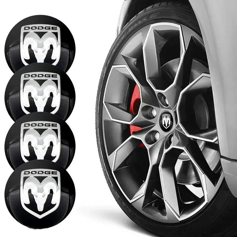 

4pcs 56mm Emblem Badge Sticker Car Wheel Center Hub Metal Cap For Dodge Caliber Ram 1500 Caravan Charger Grand Caravan Journey
