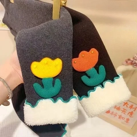 

Pant Girls Pants Winter Clothes Fleece Leggings Children Autumn Thick One-piece Outer Wear Stylish Baby Cold Resistant Warm