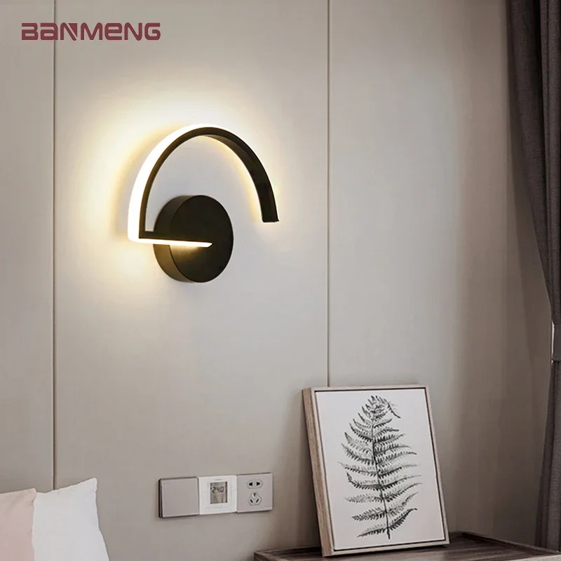 

Nordic Creativity LED wall lamp modern Simplicity 8W indoor lighting fixture bedroom living room bedside light sconces corridor