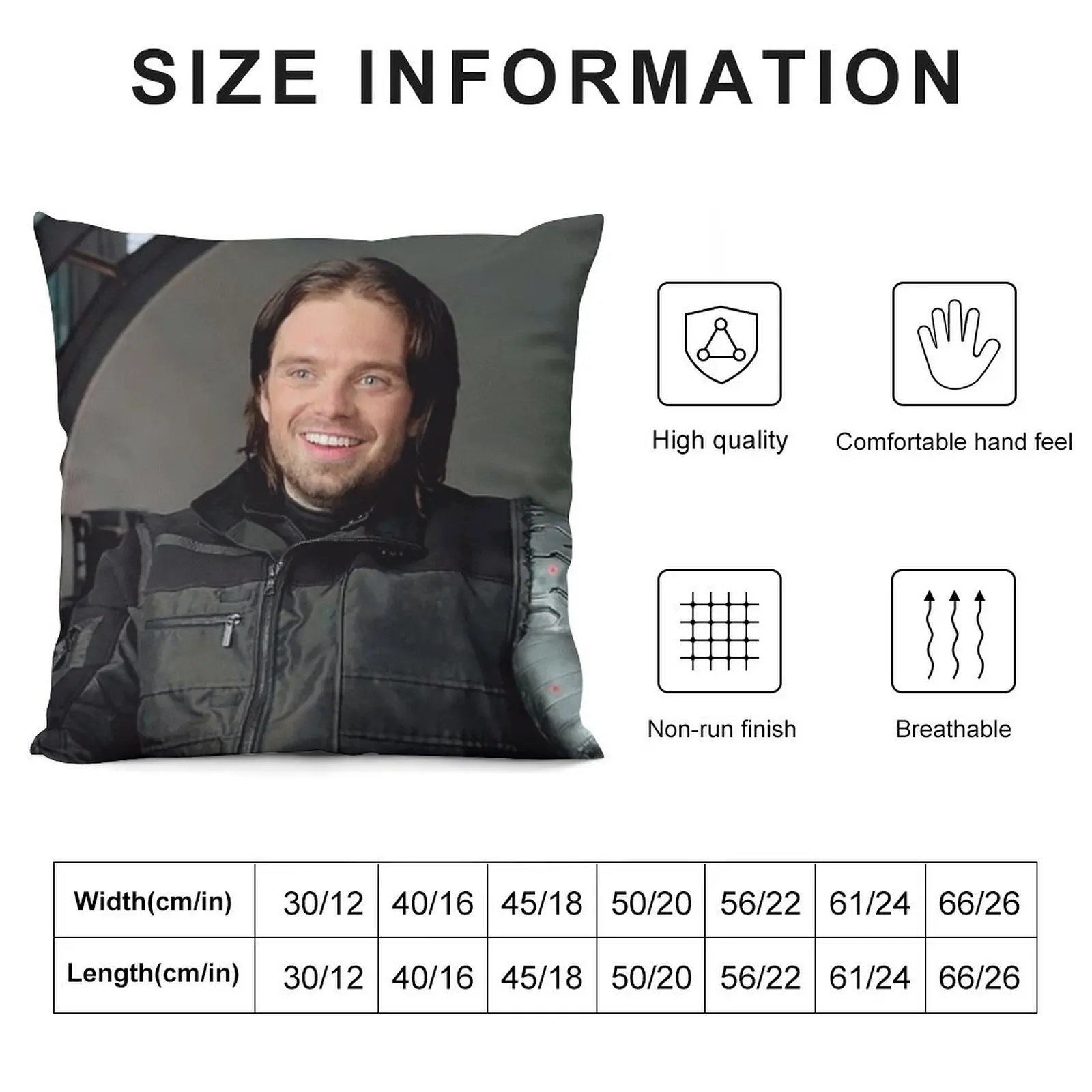 Sebastian Stan Throw Pillow Cushion Cover Luxury Couch Pillows Sofa Pillow Cover Cushion Child pillow