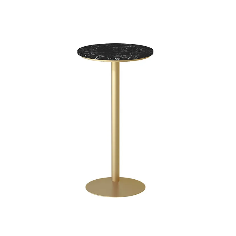 

Light luxury fashion marble round high bar table and chair combination simple commercial round bar
