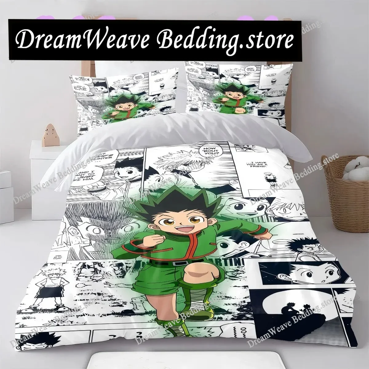 Zoldyck Family Style Hunter x Hunter Printed Duvet Cover and Bedding Set, Various Sizes519