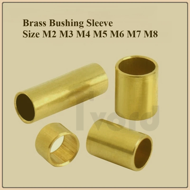 

Brass Bushing Sleeve M2 M3 M4 M5 M6 M7 M8 Hollow Brass Tube Bearing Through Isolation Column Brass Washer Length 3-20mm